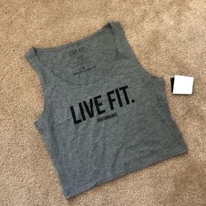 LIVE FIT Gray Crop Top